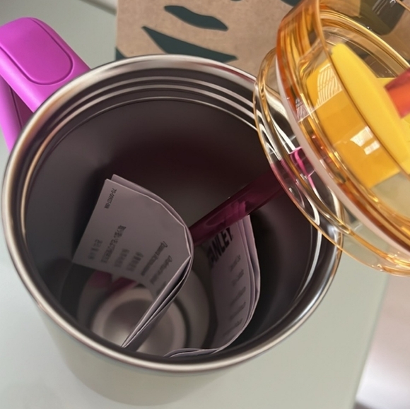 NEW Summer Starbucks x Stanley Summer 2024 Collab 40 Oz Tumbler Gold Pink - Picture 2 of 7